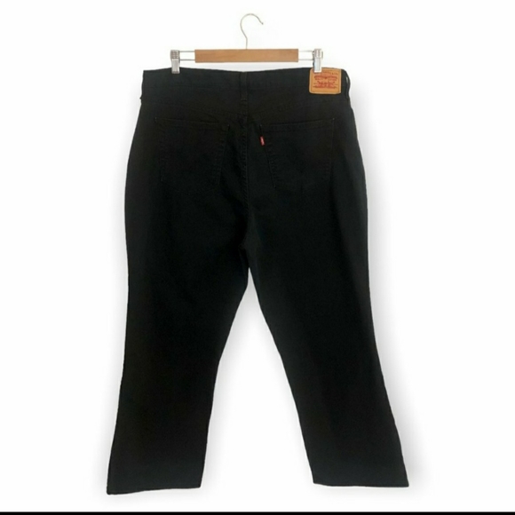 Levis Vintage Red Tab Women's 550  Relaxed Bootcut Jeans Size 18 Short Black - Picture 3 of 3